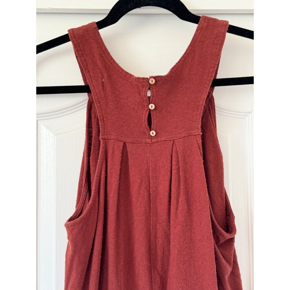 Free People FP BEACH Beat The Heat Tunic Dress Womens Red Cowboy Natural Medium - Picture 8 of 15